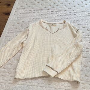 Madewell Ivory Textured Knit Sweater